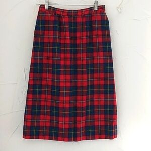 Pendleton Vintage 100% Virgin Wool Plaid A Line Skirt 28 Waist Preppy‎ Academia